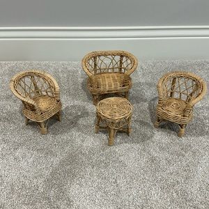 Vintage wicker Barbie Furniture